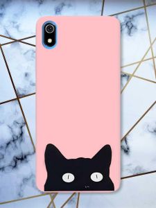 Матовий рожевий чохол на Xiaomi Redmi 7A дизайн Котик принт 119