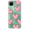 Прозорий чохол на Realme C11 дизайн Сердечка рожеві принт 78