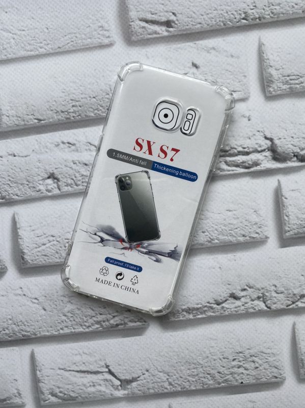 Прозорий силіконовий чохол із потовщеними кутами для Samsung Galaxy S7