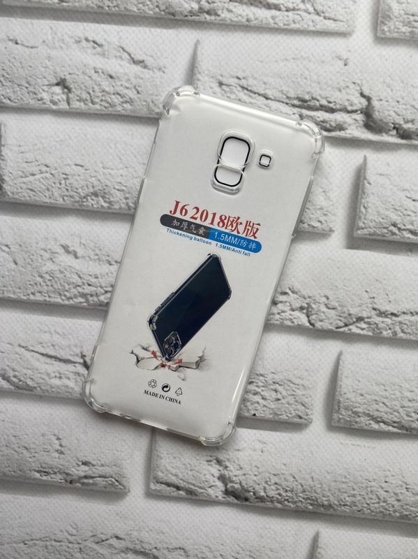 Прозорий силіконовий чохол із потовщеними кутами для Samsung Galaxy J6 (2018) J600F