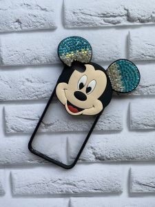 Силіконовий чохол для iPhone 7, 8 Міккі з головою, блискучий