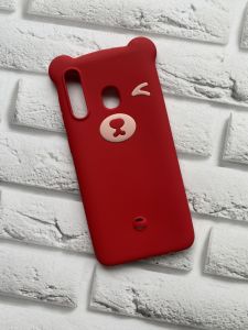 Силіконовий чохол для Samsung Galaxy А30 (2019) А305 / A20 Ведмедик червоний
