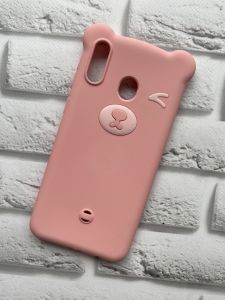 Силіконовий чохол для Samsung Galaxy M20 Ведмедик рожевий