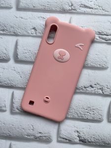 Силіконовий чохол для Samsung Galaxy M10 Ведмедик рожевий