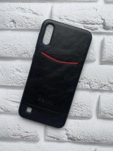 Силіконовий чохол для Samsung Galaxy M10 Чорний з отвором для картки