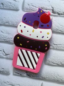 Силіконовий чохол для Samsung Galaxy J3(2017) J330 Морозиво ярко-рожеве