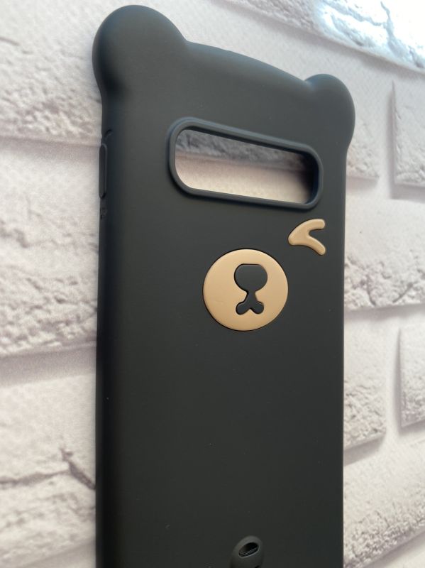 Силіконовий чохол для Samsung Galaxy S10 Plus Ведмедик чорний