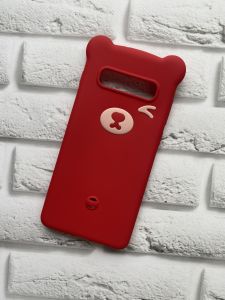 Силіконовий чохол для Samsung Galaxy S10 Plus Ведмедик чевоний