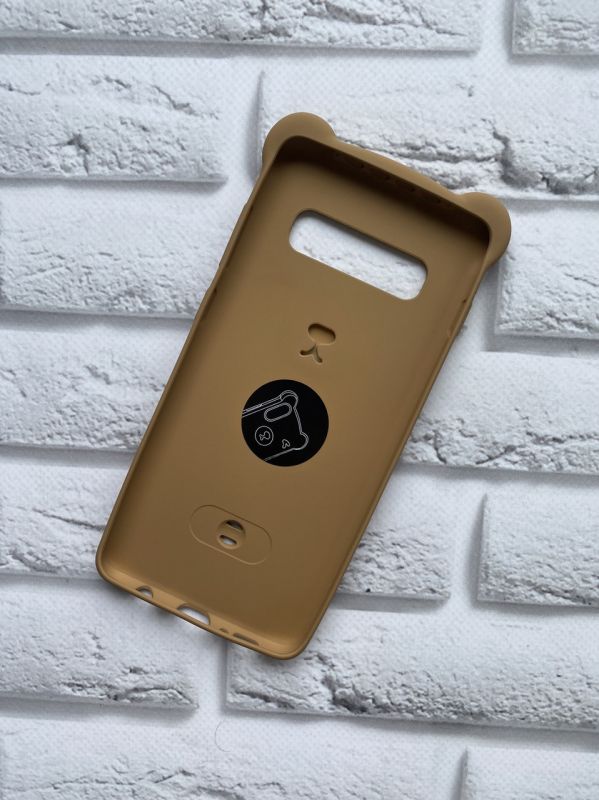 Силіконовий чохол для Samsung Galaxy S10 Plus Ведмедик бежевий