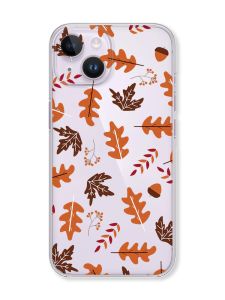 Прозорий чохол із захистом камери на iPhone 14 дизайн Осінь принт 107