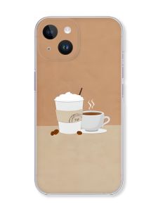 Чохол із захистом камери на iPhone 14 :: Кава (принт 108)