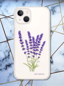 Прозорий чохол із захистом камери на iPhone 14 Plus Лаванда принт 28