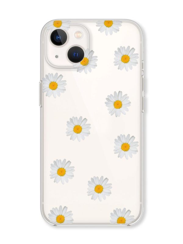 Чохол із захистом камери на iPhone 14 Plus Фон ромашки принт 41