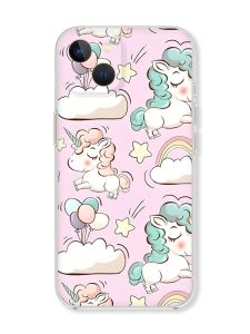 Чохол із захистом камери на iPhone 14 Plus дизайн Єдинороги принт 106