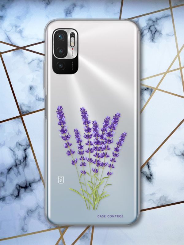 Прозорий чохол на Xiaomi Redmi Note 10 5G Лаванда принт 28