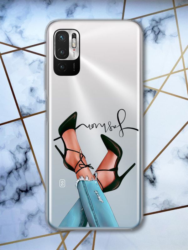 Прозорий чохол на Xiaomi Redmi Note 10 5G Ніжки принт 60