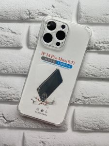 Прозорий силіконовий чохол із потовщеними кутами для iPhone 14 Pro Max