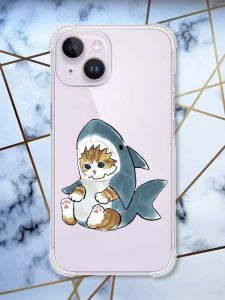 Прозорий чохол із потовщеними кутами на iPhone 14 Кошеня принт 120