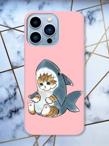 Матовий рожевий чохол на Apple iPhone 13 Pro Max Кошеня принт 120