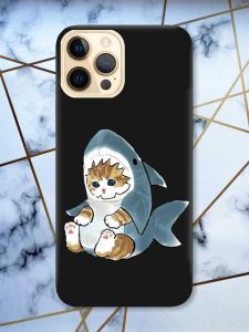 Матовий чорний чохол на Apple iPhone 12 Pro Max Кошеня принт 120