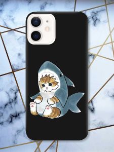 Матовий чорний чохол на Apple iPhone 12 / 12 Pro (6.1) Кошеня принт 120