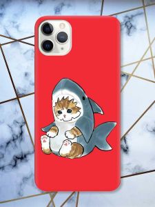 Матовий червоний чохол на iPhone 11 Pro Max (6.5) Кошеня принт 120