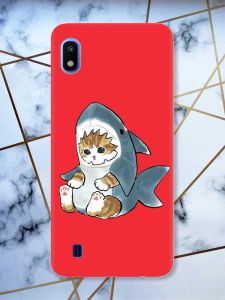 Матовий червоний чохол на Samsung Galaxy А10 (2019) А105 Кошеня принт 120