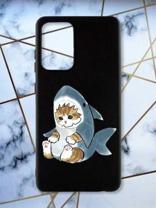 Матовий чорний чохол на Samsung Galaxy A52 Кошеня принт 120