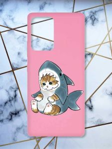 Матовий рожевий чохол на Samsung Galaxy A52 Кошеня принт 120