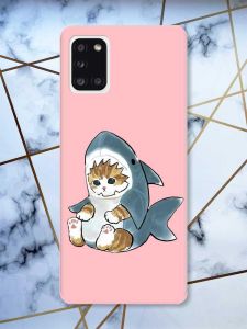 Матовий рожевий чохол на Samsung Galaxy A31 Кошеня принт 120