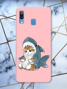 Матовий рожевий чохол на Samsung Galaxy А30 (2019) / А20 (2019) Кошеня принт 120