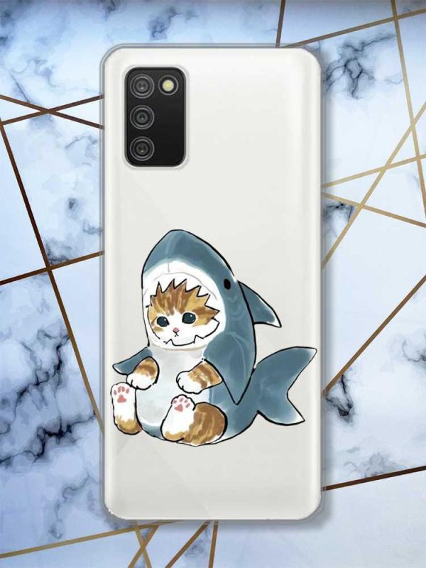 Прозорий чохол для Samsung Galaxy A02s  Кошеня принт 120