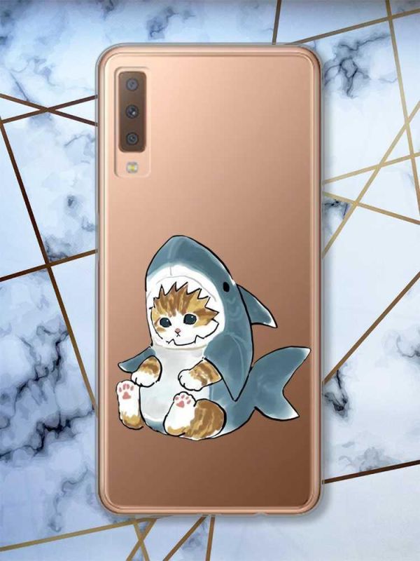 Прозорий чохол на Samsung Galaxy A7(2018) A750 Кошеня принт 120