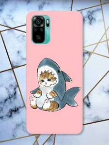 Матовий рожевий чохол на Xiaomi Redmi Note 10 / Note 10s Кошеня принт 120