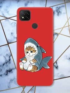 Матовий червоний чохол на Xiaomi Redmi 9C / 10A Кошеня принт 120