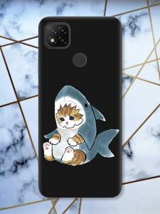 Матовий чорний чохол на Xiaomi Redmi 9C / 10A Кошеня принт 120