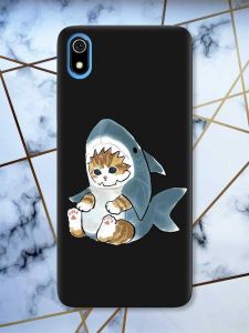 Матовий чорний чохол на Xiaomi Redmi 7A Кошеня принт 120