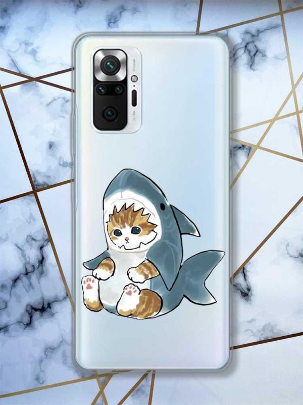 Прозорий чохол для Xiaomi Redmi Note 10 Pro/10 Pro Max Кошеня | принт 120