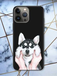 Матовий чорний чохол на Apple iPhone 13 Pro Мордочка принт 121