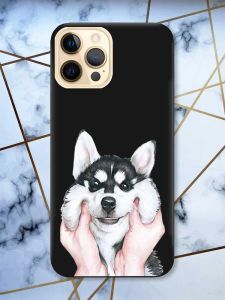Матовий чорний чохол на Apple iPhone 12 Pro Max Мордочка принт 121