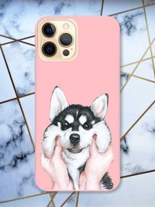 Матовий рожевий чохол на Apple iPhone 12 Pro Max Мордочка принт 121