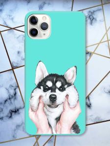 Матовий бірюзовий чохол на iPhone 11 Pro Max (6.5) Мордочка принт 121