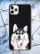 Матовий чорний чохол на iPhone 11 Pro (5.8) Мордочка принт 121