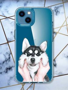 Прозорий чохол для iPhone 13 mini Мордочка принт 121