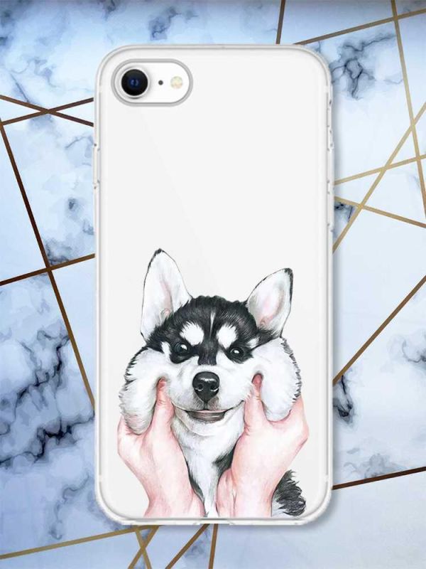 Прозорий чохол на iPhone SE 2020 Мордочка принт 121