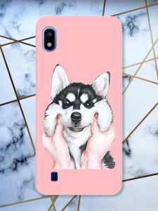 Матовий рожевий чохол на Samsung Galaxy А10 (2019) А105 Мордочка принт 121