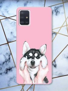 Матовий рожевий чохол на Samsung Galaxy A51 Мордочка принт 121