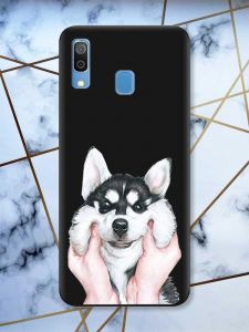 Матовий чорний чохол на Samsung Galaxy А30 (2019) / А20 (2019) Мордочка принт 121