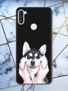 Матовий чорний чохол на Samsung Galaxy A11 Мордочка принт 121