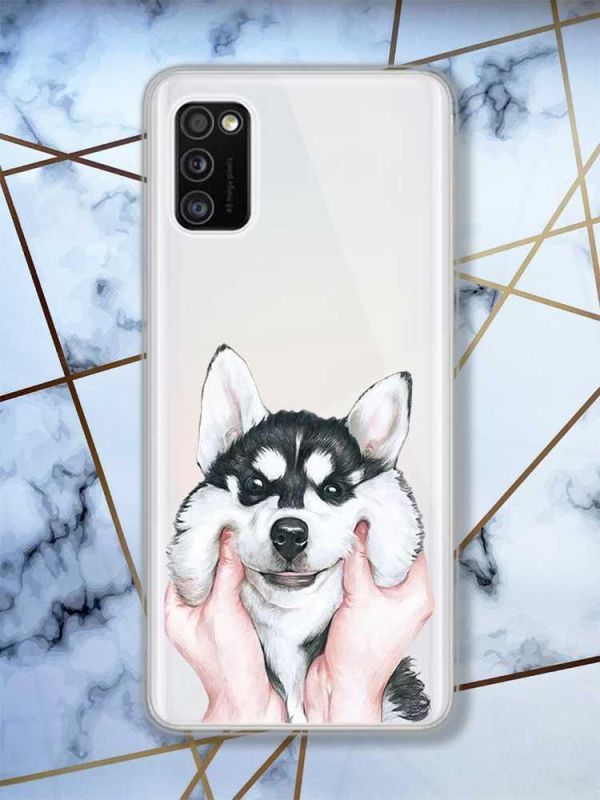Прозорий чохол на Samsung Galaxy A41 Мордочка принт 121